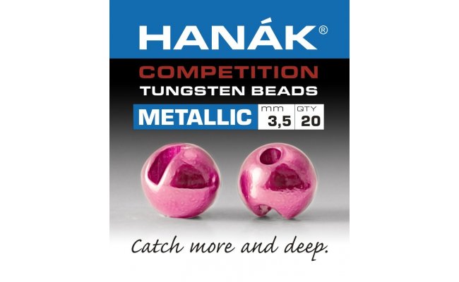 Tungstenov kuliky Hank Competition Metallic+ Svtle rov Tungstenov kuliky Hank Competition Metallic+ Svtle rov 2,0 mm, 20 ks