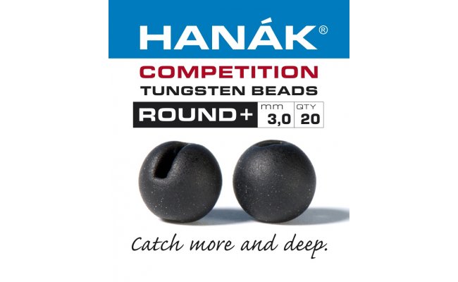 Tungstenov kuliky Hank Competition ROUND+ ern matn Tungstenov kuliky Hank Competition ROUND+ ern matn 2,0 mm, 20 ks