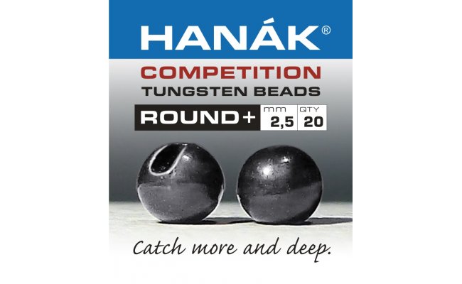 Tungstenov kuliky Hank Competition ROUND+ ern nikl Tungstenov kuliky Hank Competition ROUND+ ern nikl 2,0 mm, 20 ks
