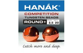 Tungstenov kuliky Hank Competition ROUND+ Mdn Tungstenov kuliky Hank Competition ROUND+ Mdn 2,0 mm, 20 ks