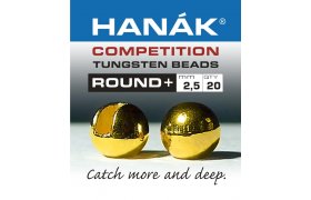 Tungstenov kuliky Hank Competition ROUND+ Zlat Tungstenov kuliky Hank Competition ROUND+ Zlat 2,0 mm, 20 ks