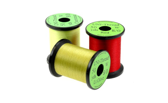 Vázací nit UNI Products Thread 8/0 50 yds Vázací nit UNI Products Thread 8/0 50 yds černá