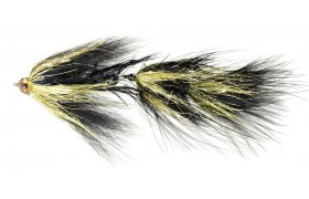 Velk dvoudln streamer napodobujc vet rybku zlato-ern Velk dvoudln streamer napodobujc vet rybku zlato-ern, vel. 1