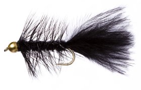 Woolly Bugger se zlatou hlavičkou černý Woolly Bugger se zlatou hlavičkou černý, vel. 10