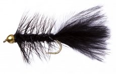 Woolly Bugger se zlatou hlavičkou černý