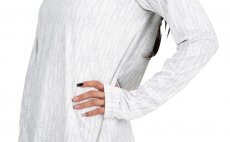 D�msk� triko Simms SolarFlex Crewneck Lily Pad White