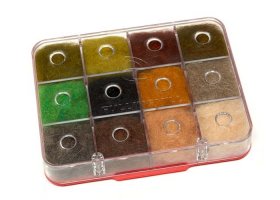 Dubbingov box Fulling Mill Euro Nymph ... Dubbingov box Fulling Mill Euro Nymph Dubbing Selection - Mix 12 barev