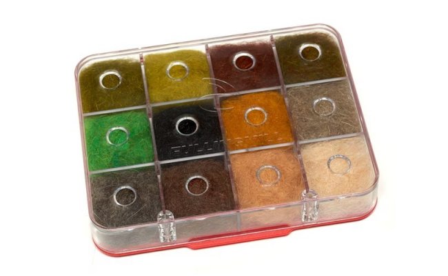 Dubbingov box Fulling Mill Euro Nymph Dubbing Selection Dubbingov box Fulling Mill Euro Nymph Dubbing Selection - Mix 12 barev