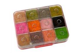 Dubbingov box Fulling Mill Ultra Nymph ... Dubbingov box Fulling Mill Ultra Nymph Dubbing Selection - Mix 12 barev