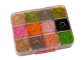 Dubbingov box Fulling Mill Ultra Nymph ... Dubbingov box Fulling Mill Ultra Nymph Dubbing Selection - Mix 12 barev