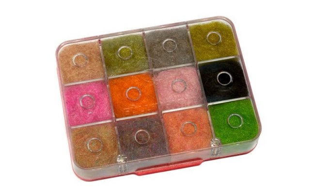 Dubbingov box Fulling Mill Ultra Nymph Dubbing Selection Dubbingov box Fulling Mill Ultra Nymph Dubbing Selection - Mix 12 barev