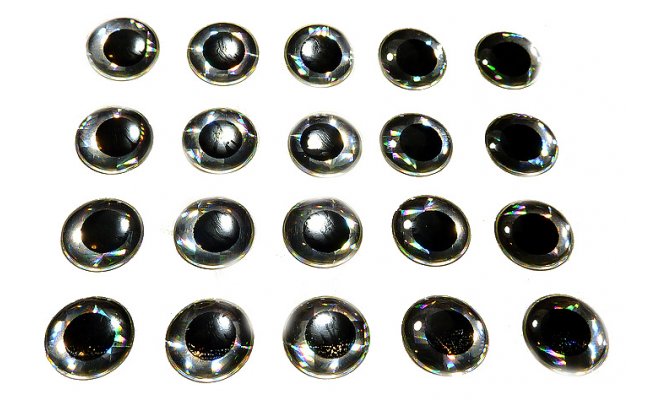 Holograficke oi 3D Tommi-Fly stbrn Holograficke oi 3D Tommi-Fly stbrn 3 mm