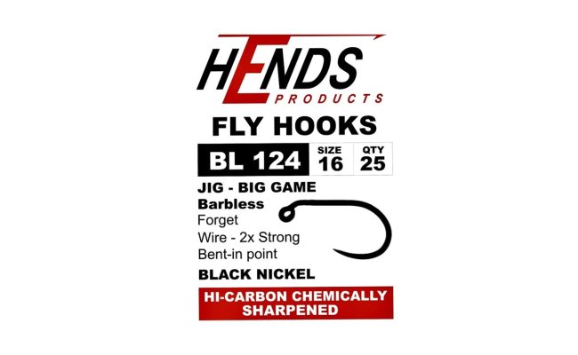 Muškařský háček jigový Hends BL124 Muškařský háček Hends jigový (BL124), č. 8, 25 ks