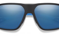 Polarizan brle Smith Optics Deckboss Matte Black/Blue Polar Blue Mirror