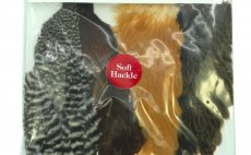 Plky slepich skalp Whiting Introductory Soft Hackle Pack Whiting 2 Half Capes & 2 Half Saddles
