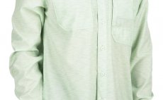 Ryb��sk� ko�ile Simms Double Haul Shirt Light Green Texture Wave Print