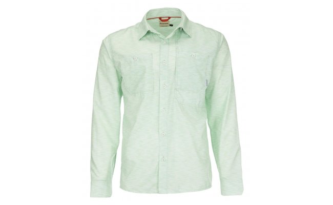 Ryb��sk� ko�ile Simms Double Haul Shirt Light Green Texture Wave Print Ryb��sk� ko�ile Simms Double Haul Shirt Light Green Texture Wave Print S
