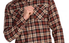 Rybsk koile Simms Santee Flannel Maghoany & Tan Camp Plaid