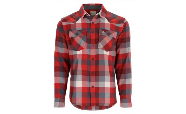 Rybsk koile Simms Santee Flannel Shirt Auburn Red/Slate Buffalo Check  Rybsk koile Simms Santee Flannel Shirt Auburn Red/Slate Buffalo Check  S