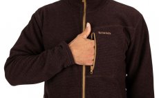 Ryb��sk� mikina Simms Rivershed Full Zip Mahogany