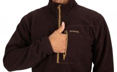 Rybsk mikina Simms Rivershed Quarter Zip Mahogany