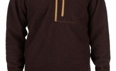Rybsk mikina Simms Rivershed Quarter Zip Mahogany