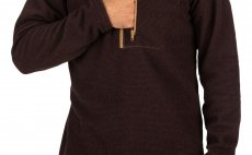 Rybsk mikina Simms Rivershed Quarter Zip Mahogany