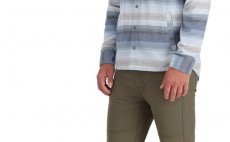 Ryb��sk� mikina Simms Santee Flannel Hoody Navy & Storm & Steel Blue Stripe