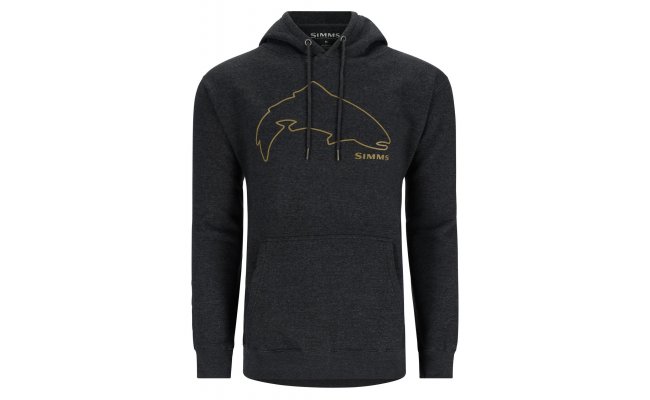 Ryb��sk� mikina Simms Trout Outline Hoody Charcoal Heather Ryb��sk� mikina Simms Trout Outline Hoody Charcoal Heather S