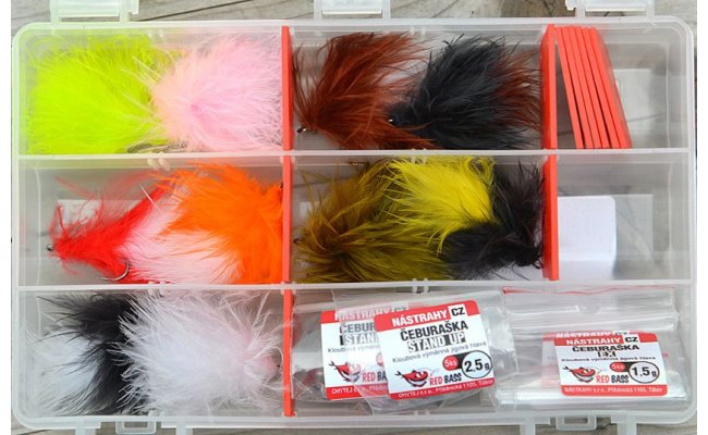 Sada nstrah Streamer Marabou "eburaka" Red Bass Sada nstrah Streamer Marabou "eburaka" Red Bass