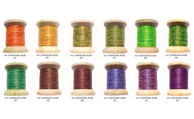 Sada vzacch nit Tommi-Fly UV Camouflage Thread 12 barev Sada vzacch nit Tommi-Fly UV Camouflage Thread 12 barev