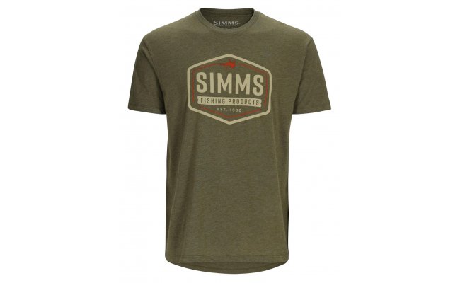 Tri�ko Simms Fly Patch T-Shirt Military Heather Tri�ko Simms Fly Patch T-Shirt Military Heather S