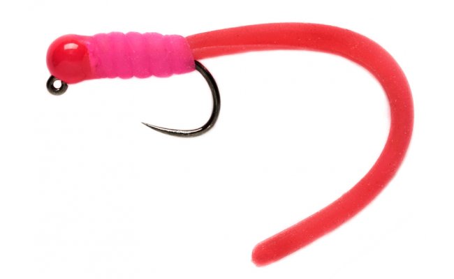 Squirminator Jig s jasn� �ervenou hlavi�kou fluo r��ov� B/P Squirminator Jig s jasn� �ervenou hlavi�kou fluo r��ov� B/P, vel. 16