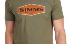 Tri�ko Simms Logo Frame Military Heather
