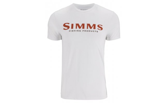 Tri�ko Simms Orange Logo Pure White Tri�ko Simms Orange Logo Pure White S