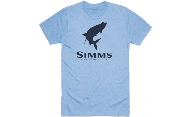 Tri�ko Simms Tarpon Logo Light Blue Heather Tri�ko Simms Tarpon Logo Light Blue Heather S