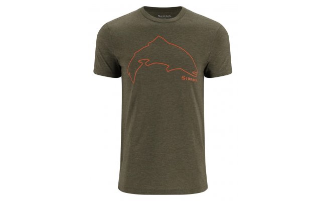 Triko Simms Trout Outline Loden Heather Triko Simms Trout Outline Loden Heather S
