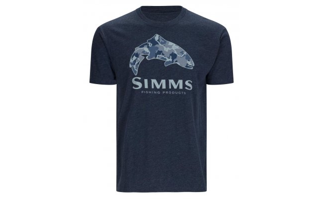 Tri�ko Simms Trout Regiment Camo Fill T-Shirt Navy Heather Tri�ko Simms Trout Regiment Camo Fill T-Shirt Navy Heather S