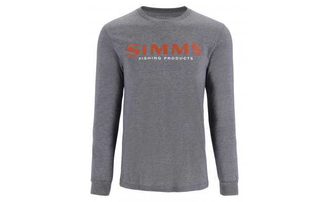 Triko s dlouhm rukvem Simms Orange Logo Athletic Heather Triko s dlouhm rukvem Simms Orange Logo Athletic Heather S