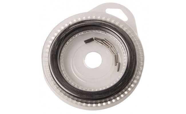 Ocelov lanko Kinetic Steel Trace & Crimps Black Ocelov lanko Kinetic Steel Trace & Crimps Black 15 lbs (6,8 Kg) 10 m