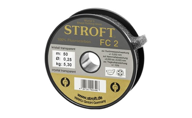 Fluorocarbonov vlasec Stroft FC2 50 m Fluorocarbonov vlasec Stroft FC2 50 m - 0,09 mm