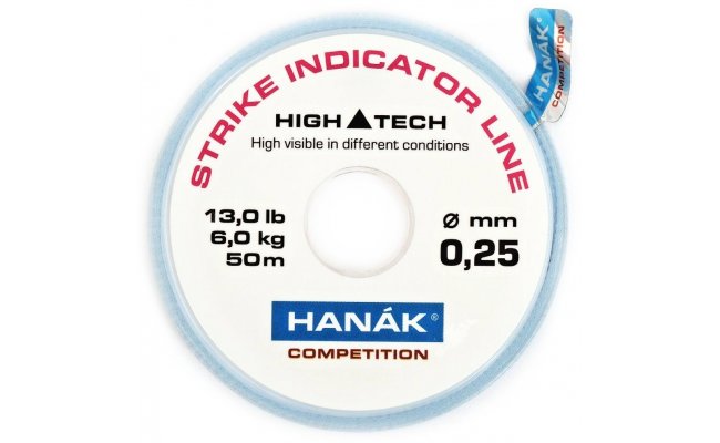 Indiktor zbru Hank Competition Strike Indicator Line 50 m Fluo White Indiktor zbru Hank Competition Strike Indicator Line 50 m Fluo White, 0,20 mm, 4,0 kg
