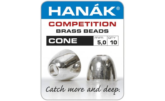 Konick hlaviky Hank Competition CONE Silver Konick hlaviky Hank Competition CONE Silver 5,0 mm, 10 ks