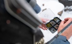 Krabika na muky Fulling Mill 6 Compartment Box Grey - V akci