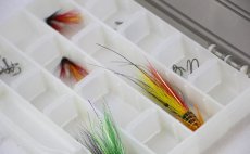 Krabika na trubikov muky a streamery Fulling Mill Fly Box Tube Flies