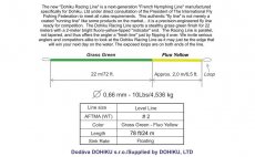 Mukask ra nymfovac Dohiku Level Racing Line zelen/fluo lut - Vlastnosti