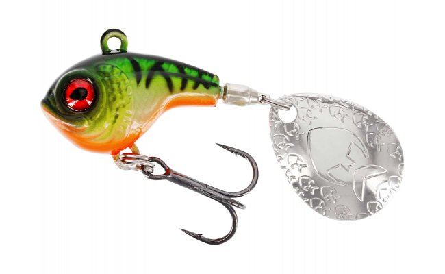 Rotan tpytka Westin Dropbite Spin Tail Jig Firetiger Rotan tpytka Westin Dropbite Spin Tail Jig Firetiger - 8 g; 2,6 cm