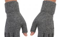 Rybsk rukavice Simms Wool 1/2 Finger Glove Steel