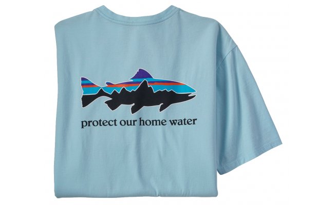 Triko Patagonia Home Water Trout Organic T-Shirt Fin Blue Triko Patagonia Home Water Trout Organic T-Shirt Fin Blue XS