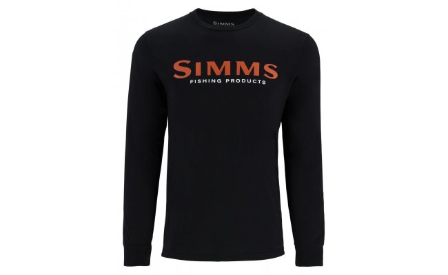 Triko s dlouhm rukvem Simms Orange Logo Jet Black Triko s dlouhm rukvem Simms Orange Logo Jet Black S